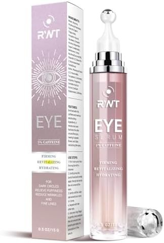 5% Caffeine Eye Cream & Under Eye Serum for Dark Circles and Puffiness, 360° Massage Roller Ball... | Amazon (US)