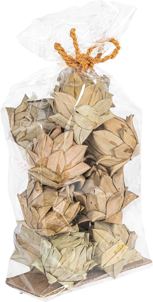 Creative Co-Op Approximately 3" H Handmade Dried Natural Palm Leaf Artichoke in Bag (Contains 13 ... | Amazon (US)
