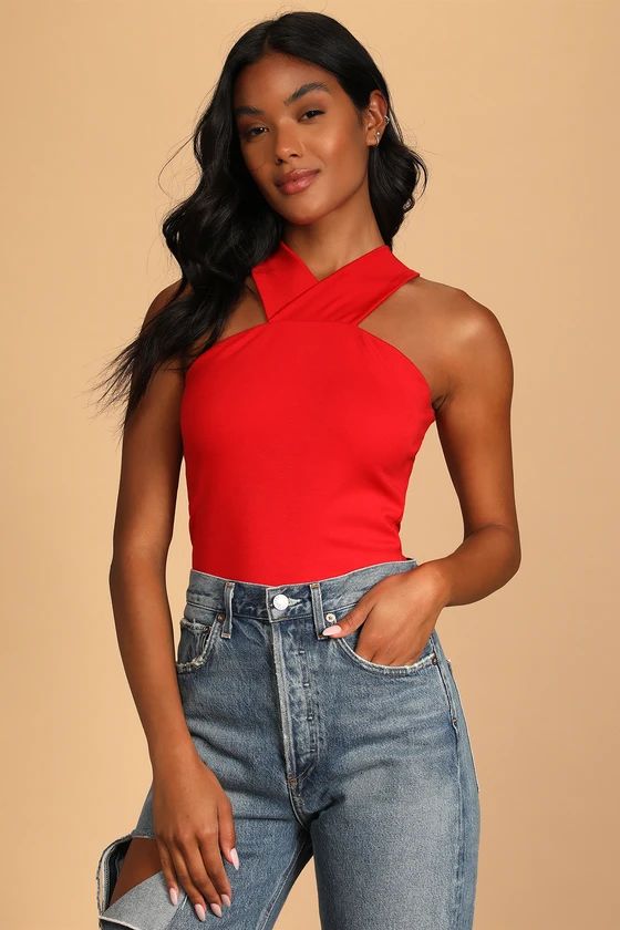 X Marks the Spot Red Tie-Back Top | Lulus (US)