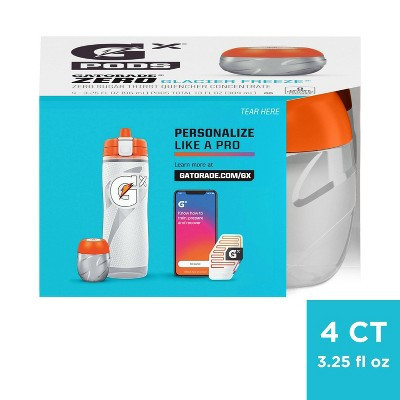 Gatorade 3.25oz Zero GX Glacier Pod Bottle - Freeze: Kosher, Energy Drink Mix, 4 Pack | Target