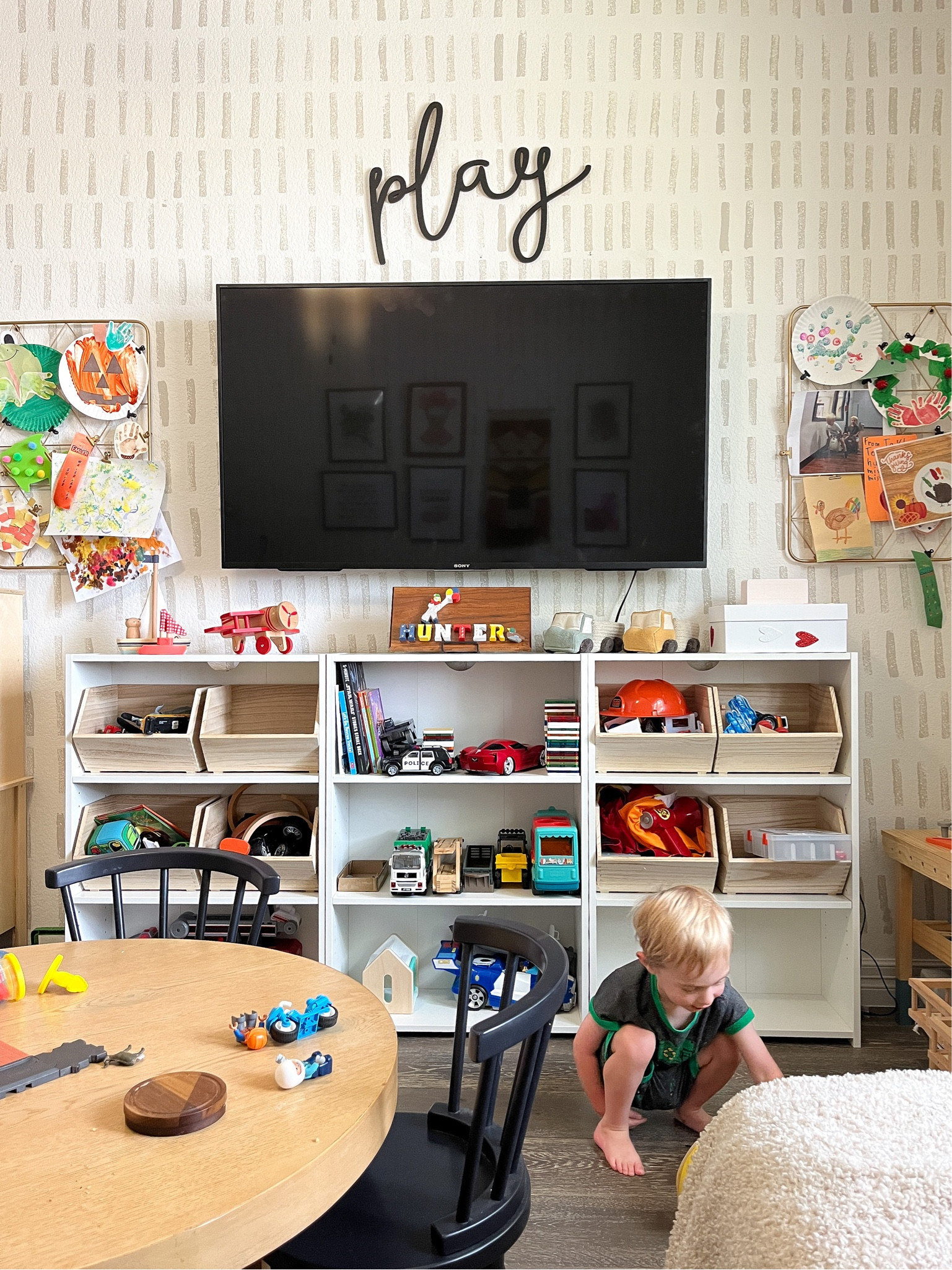 We added a couch and TV to our kids playroom 

#LTKfamily #LTKhome #LTKkids