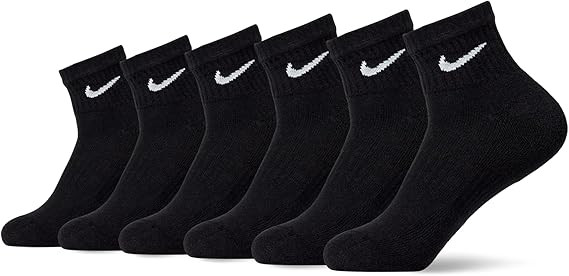 Nike Unisex Adult Everyday Cushioned Training Ankle Socks (6-Pack) | Amazon (US)