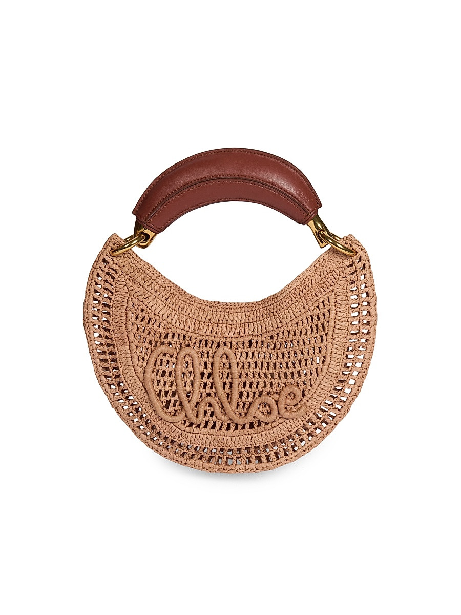 Women's Summer Banana Raffia-Leather Hobo Bag - Summery Beige | Saks Fifth Avenue