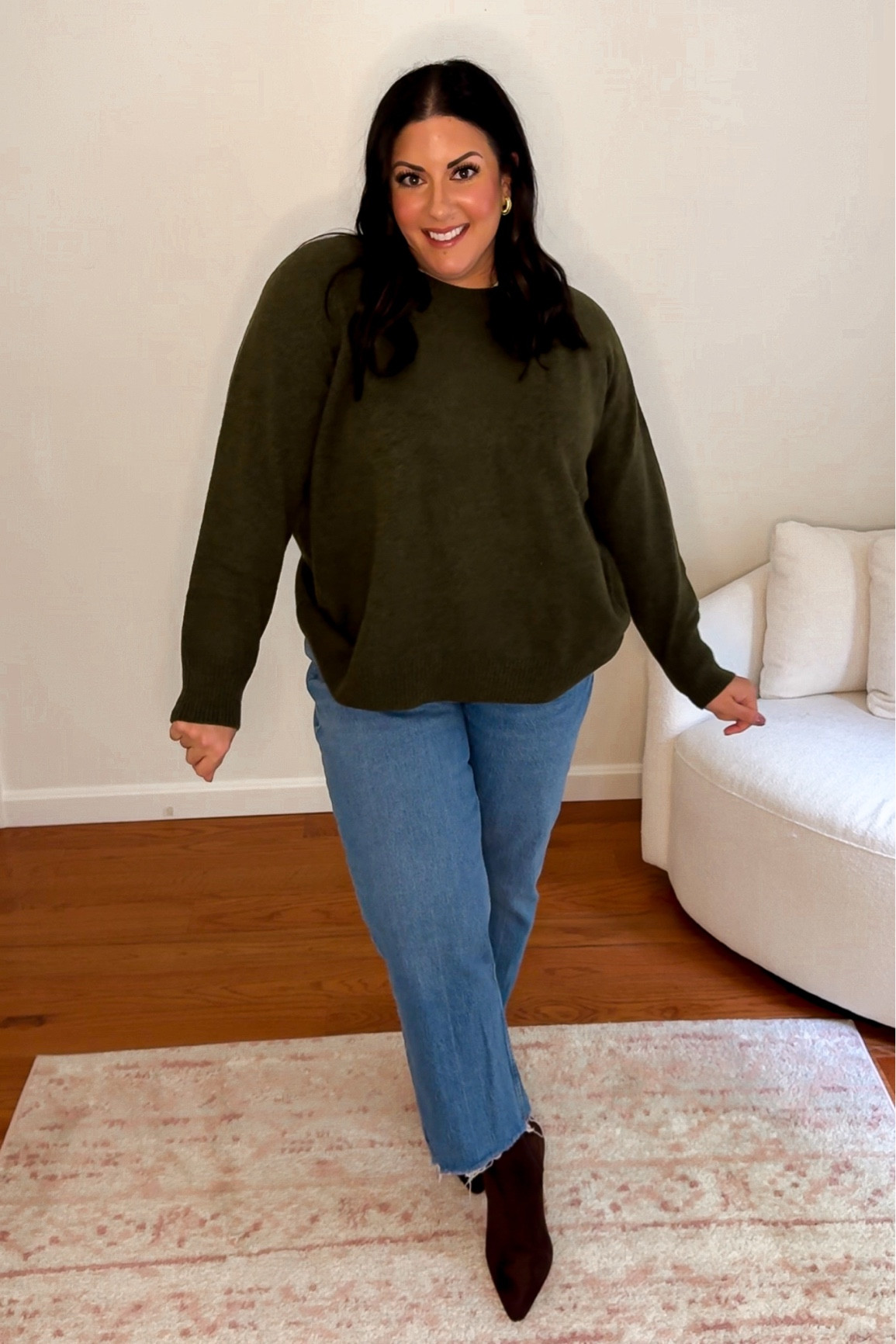 Size XL sweater (runs pretty oversized) and it’s sooo soft and cozy!! 

#LTKMidsize #LTKFindsUnder50 #LTKStyleTip