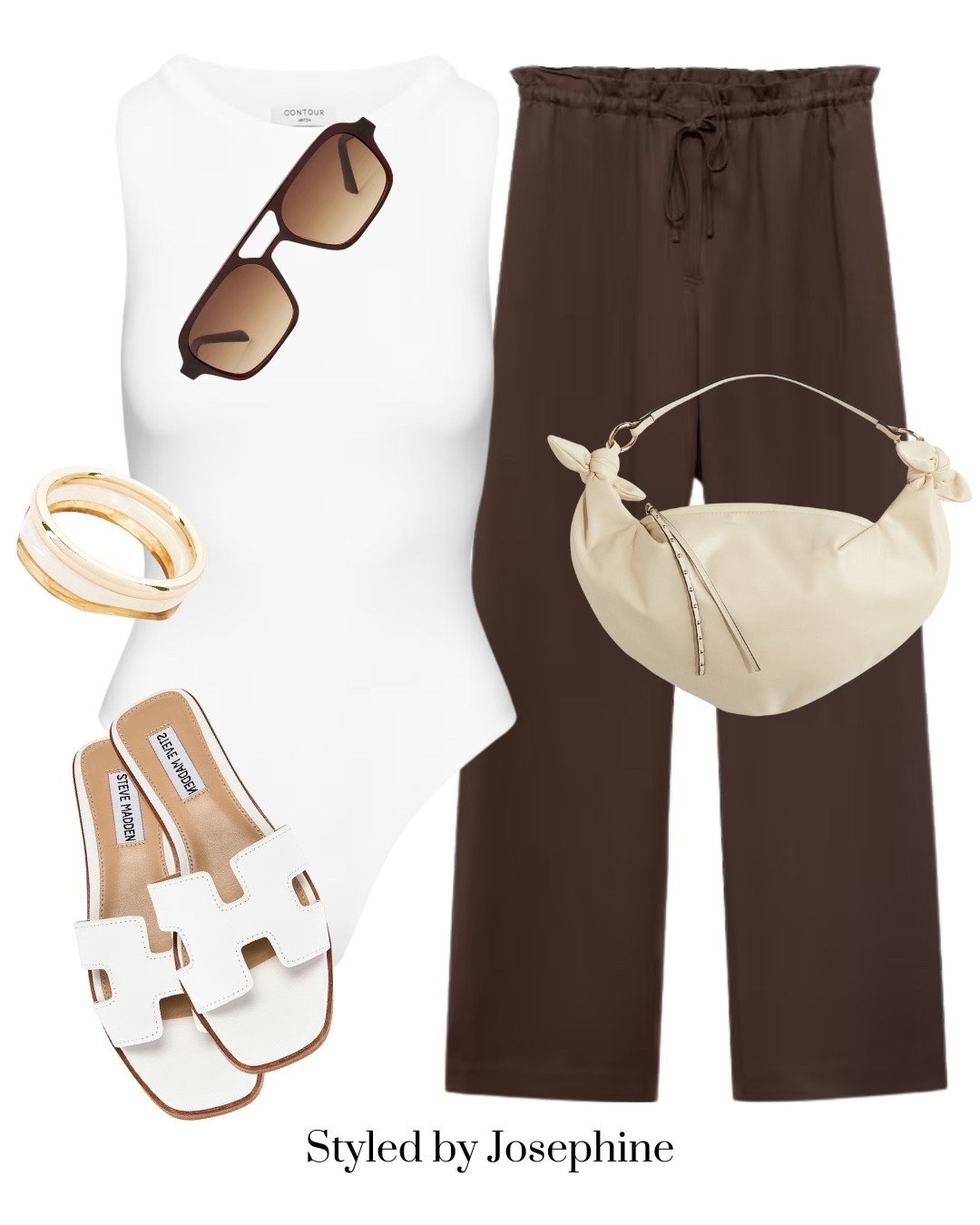 Clean, modern, and put-together—this white bodysuit and wide-leg brown pant combo is my go-to for that "cool girl" minimal style. Add sleek accessories and you’re done. Work wear perfection! 

Tags: MinimalStyle EffortlessChic NeutralOutfit WideLegPants WhiteBodysuit MonochromeLook LTKStyle LTKFinds CasualChic Workwear UnderstatedStyle LTKUnder100

#LTKStyleTip #LTKWorkwear #LTKTravel