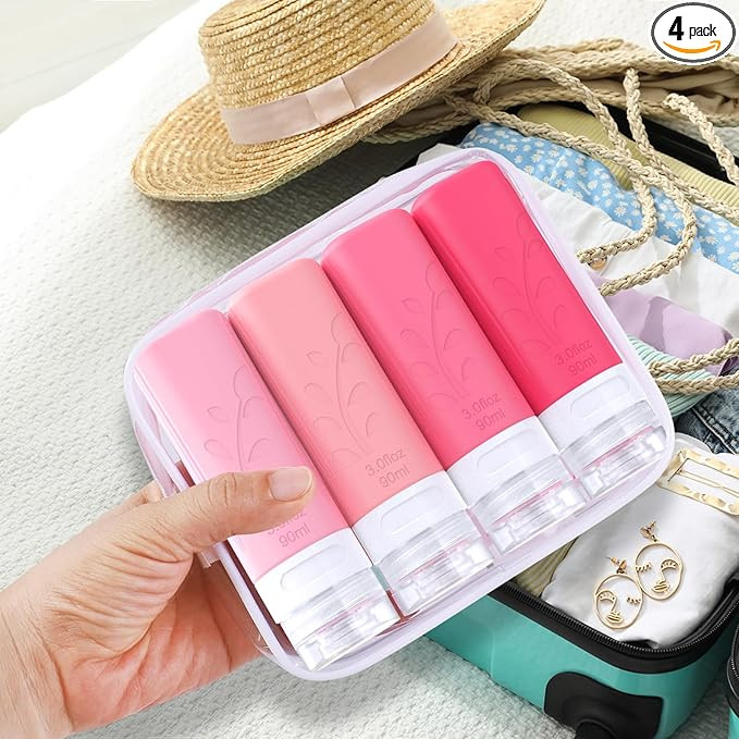Travel Bottles for Toiletries,TSA Approved Leak Proof 3oz size Silicone Containers for Shampoo, C... | Amazon (US)