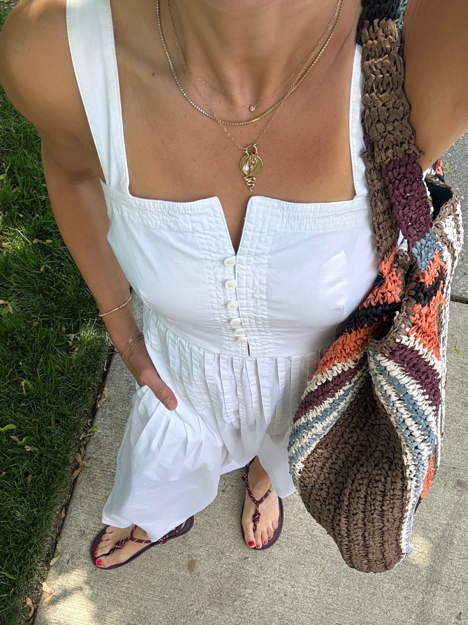 Wearing small dress, sandals tts

#LTKgrwm #LTKootd #LTKOver40