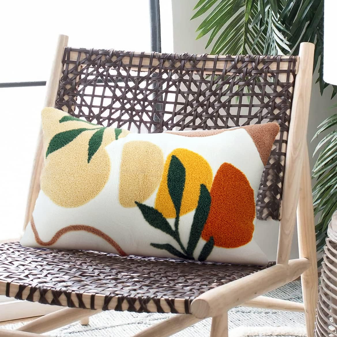 Merrycolor Boho Lumbar Decorative Throw Pillow Covers 12x20 Colorful Geometric Flower Accent Pill... | Amazon (US)