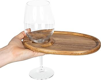 PICNIC TIME TOSCANA -Wine Appetizer Plates, Cocktail Plate with Glass Holder, Cheese Board with W... | Amazon (US)