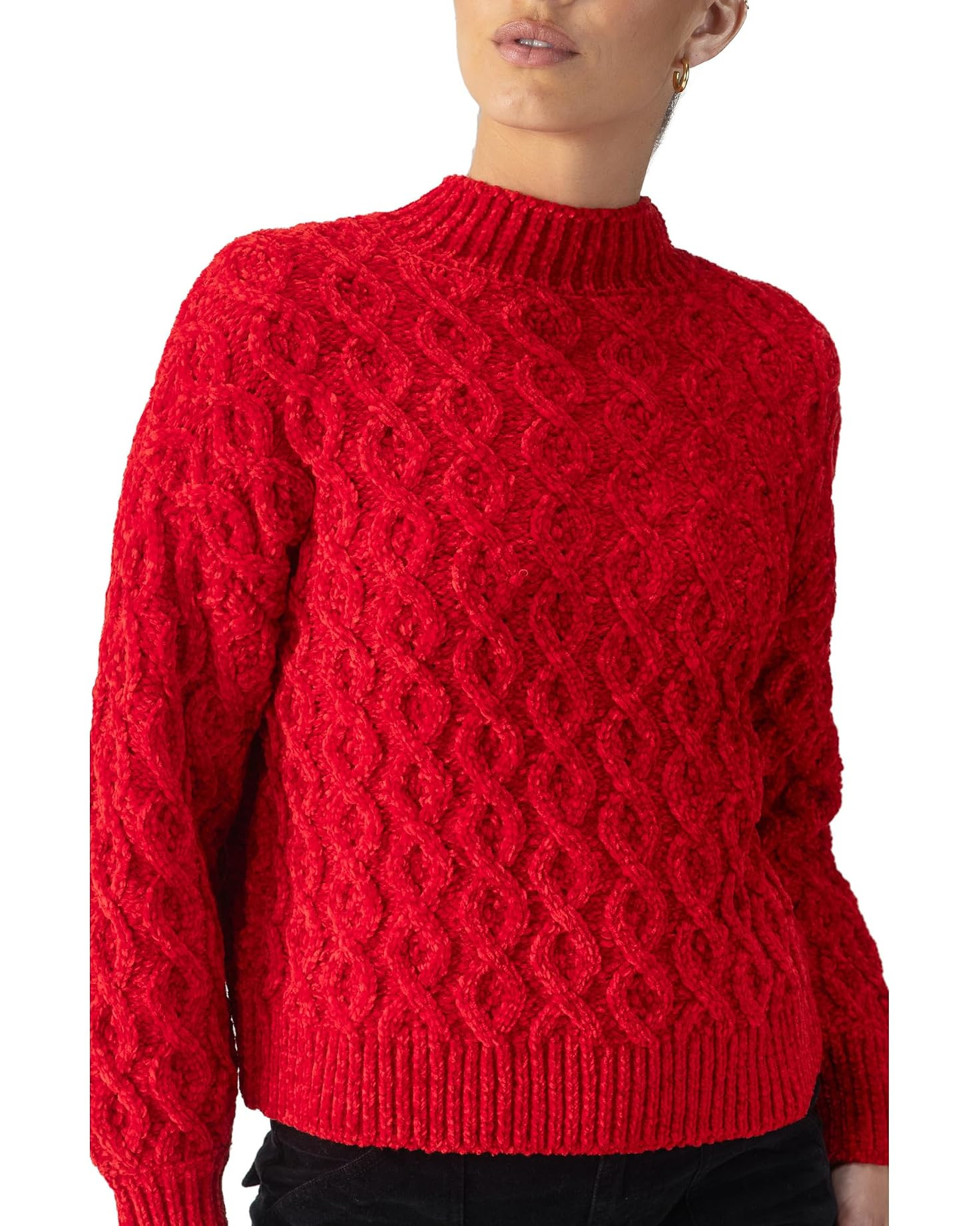Cable Mock Neck Sweater | Zappos