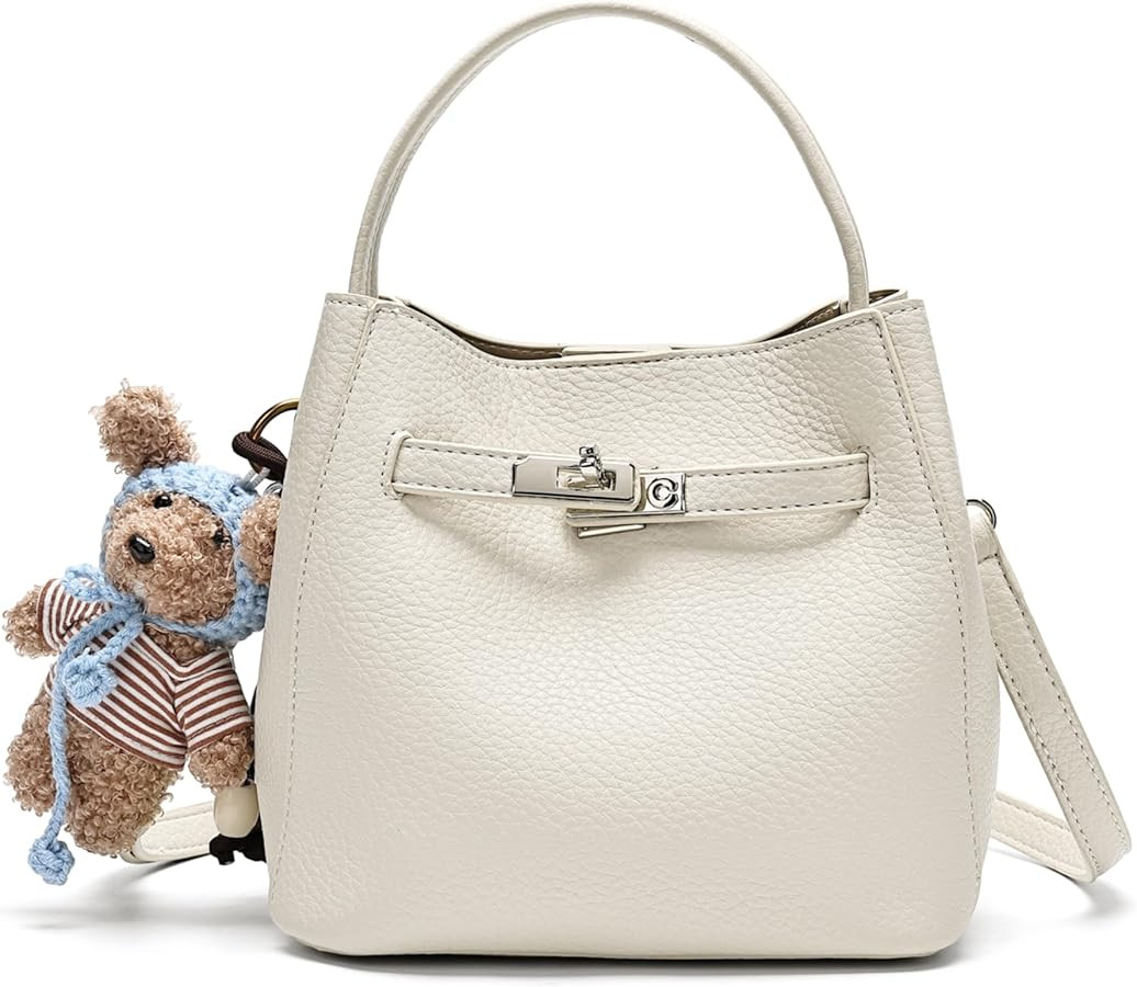 Ladies' wallet, light luxury bucket bag, lychee patterned handbag, high-end sense, one shoulder versatile crossbody bag | Amazon (US)