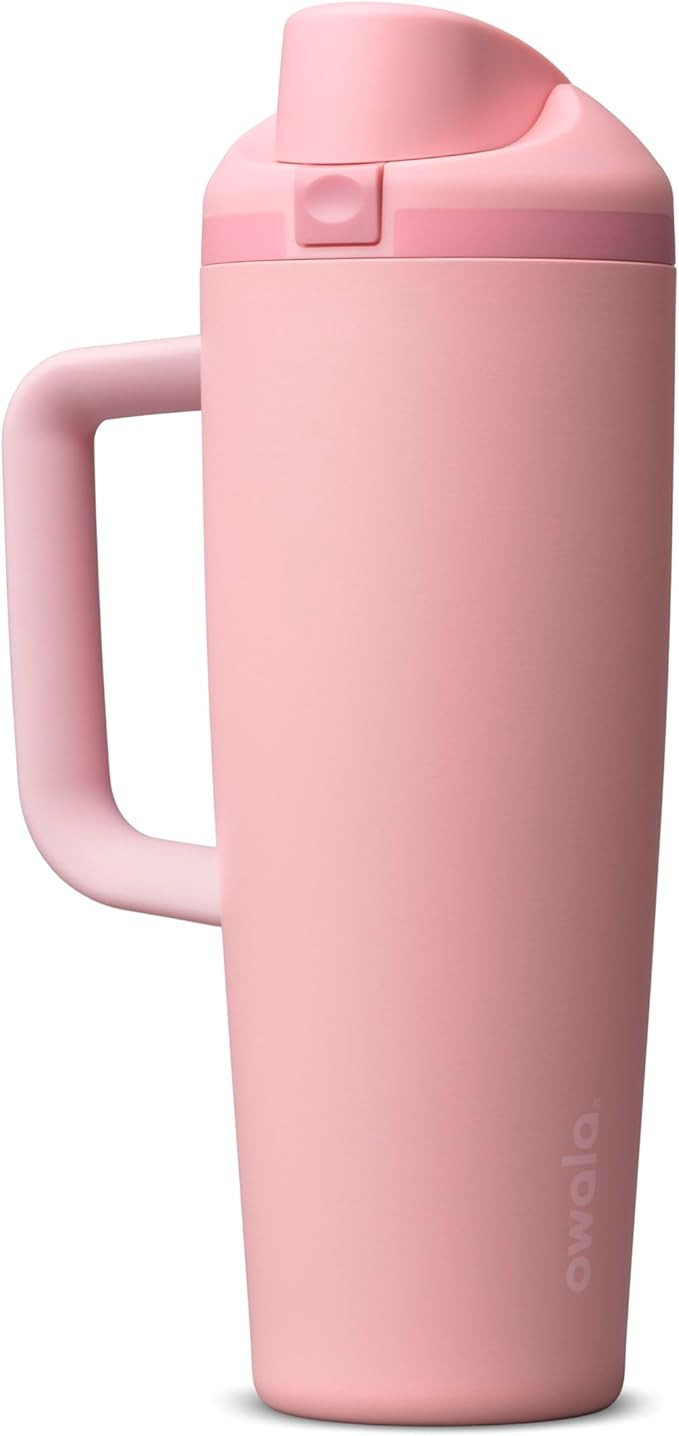 Owala FreeSip Tumbler Stainless Steel Water Bottle 30 oz Rose Quartz | Triple-Layer Insulation | ... | Amazon (US)