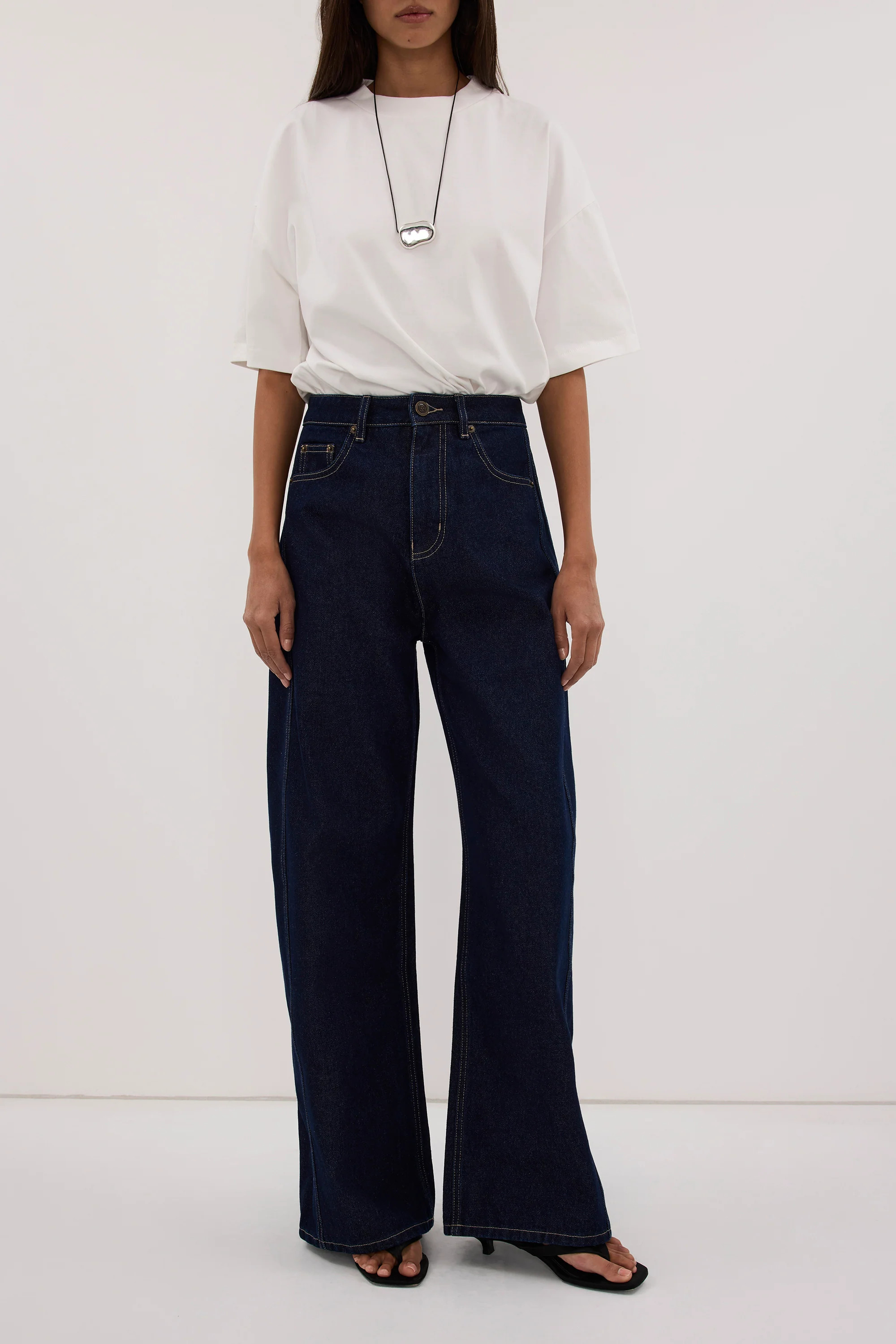 DREW INDIGO WIDE LEG DENIM JEAN | DISSH