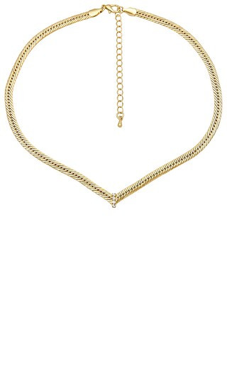 V Necklace in Gold | Revolve Clothing (Global)