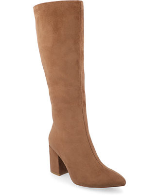 Women's Ameylia Block Heel Knee High Dress Boots | Macy's