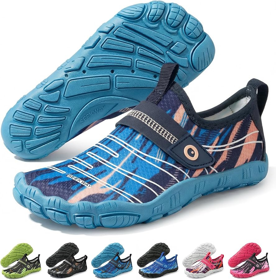 SEEKWAY Barefoot Water Shoes for Kids - Wide Toe Box and Quick-Dry Sand Shoes Toddler for Hiking ... | Amazon (US)