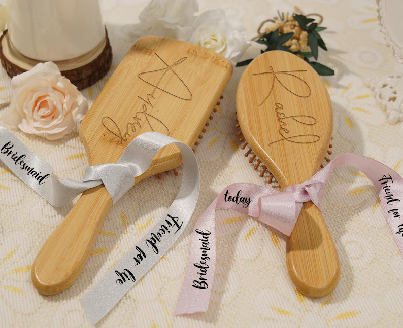 Bridesmaid Wood Combs Personalized,Custom Name Airbag Comb,Bridesmaid Proposal,Wedding Party Gift... | Etsy (US)