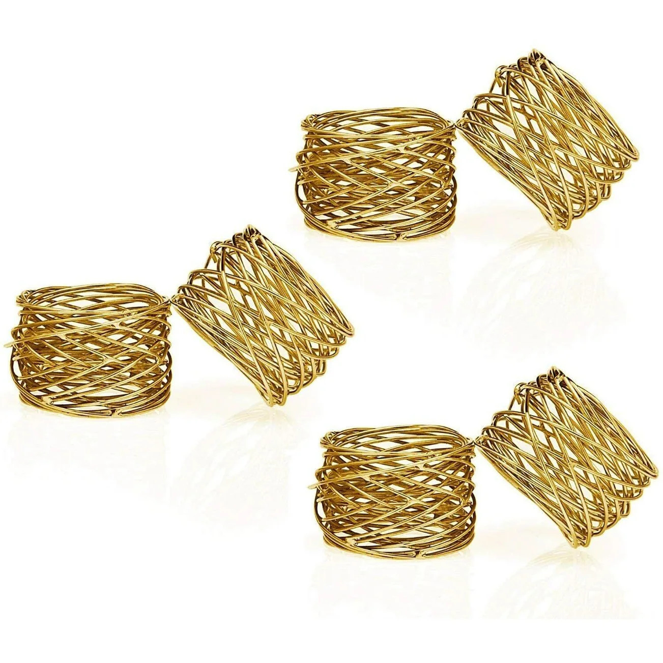 Gold Napkin Rings Set of 6 | Bed Bath & Beyond