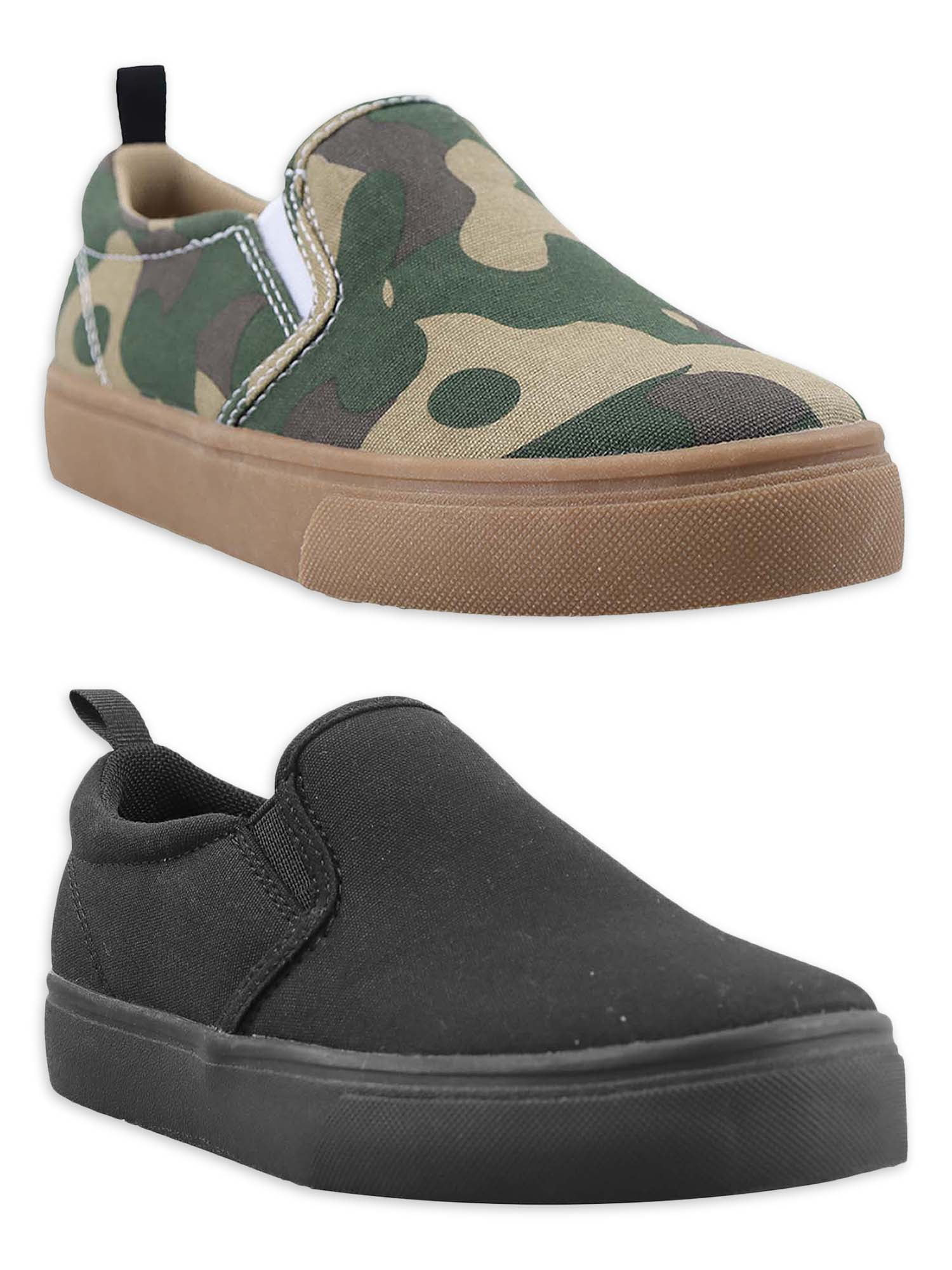 Wonder Nation Little & Big Boys Skate Shoes Slip-on Bundle, Sizes 13-6 | Walmart (US)