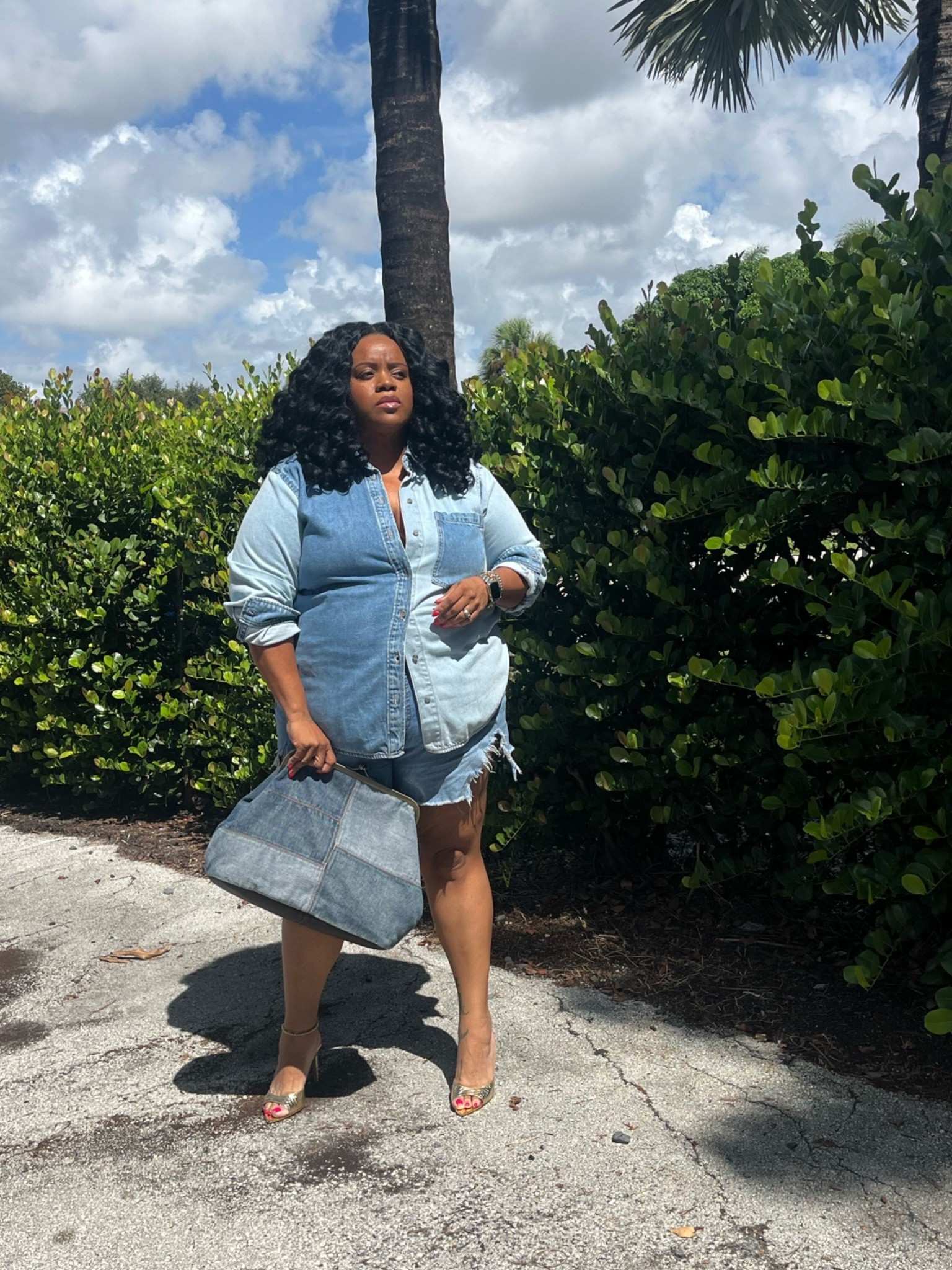 Denim on denim plus summer outfit

#LTKootd #LTKOver40 #LTKPlusSize