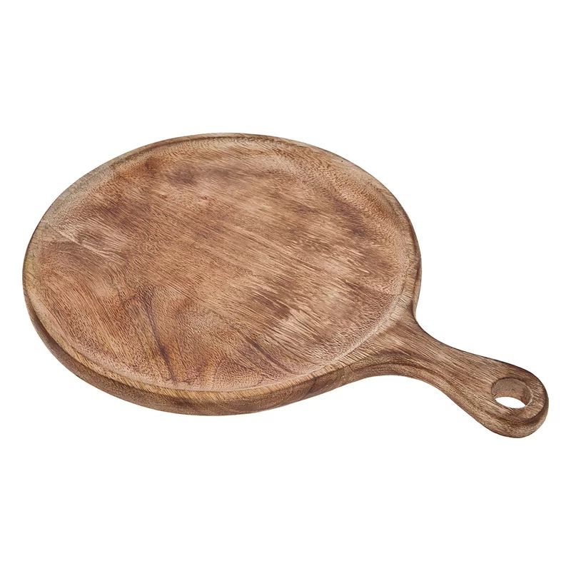Rustic Wood Round Cutting Board with Handle | Wayfair North America