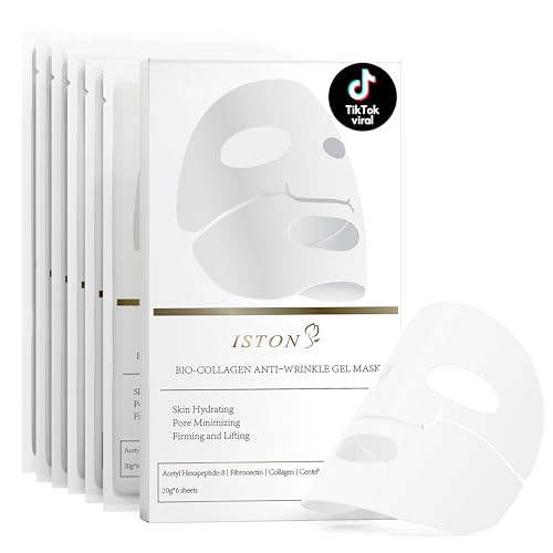 ISTON 6 Pack Bio-Collagen Real Deep Anti Wrinkle Lifting Mask,Overynight Hydrating Face Mask for All Skin Types -Pore Minimizing,Elasticity Enhancing,Firming,Moisturizing | Amazon (US)
