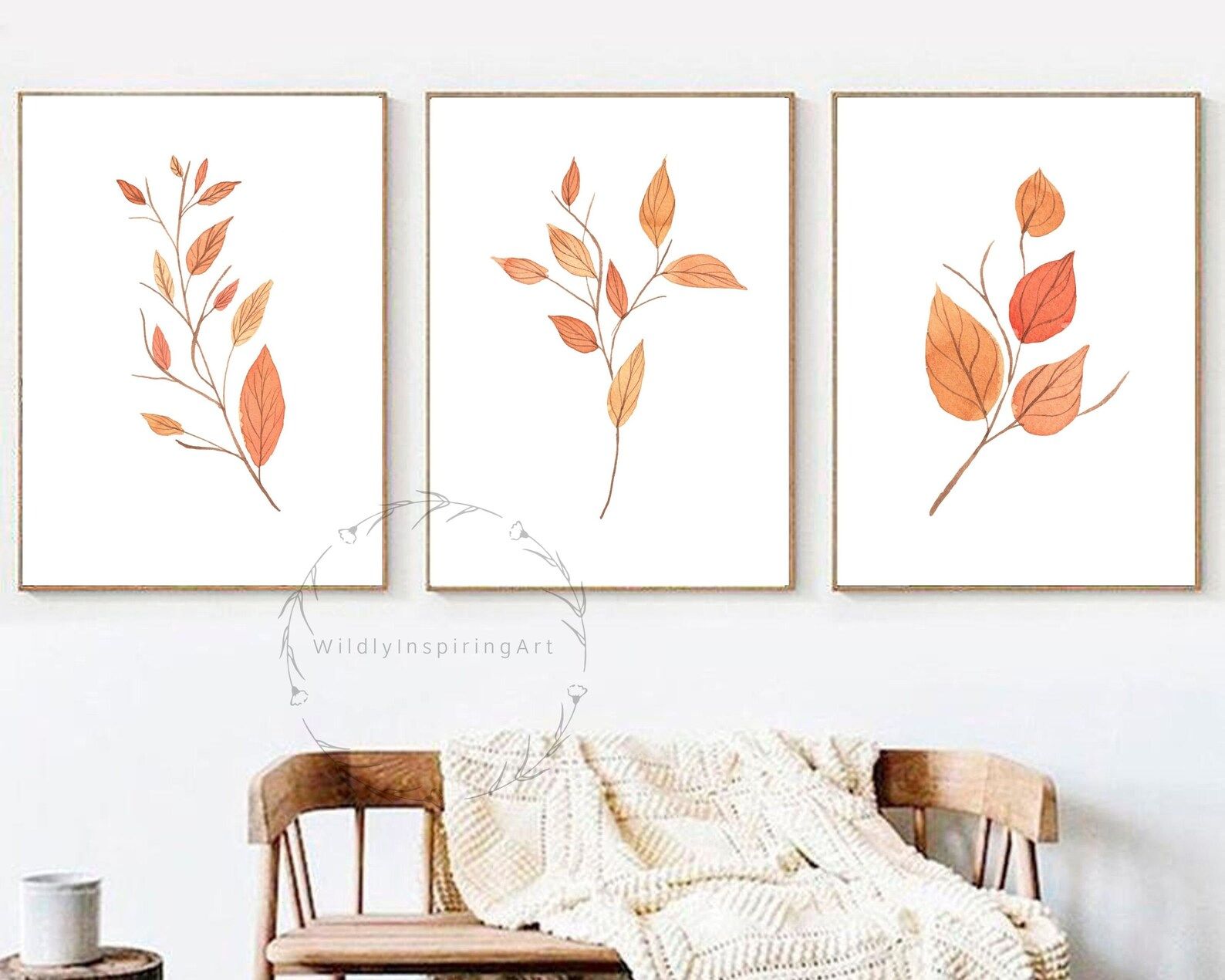 Fall Decor, Set of 3 Printable, Autumn Decor, Home Decor, Farmhouse Decor, Botanical Print, Water... | Etsy (US)