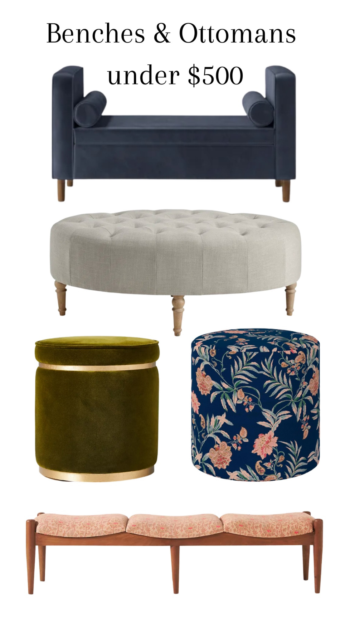 Benches & Ottomans under $500

#LTKstyletip #LTKhome #LTKFind