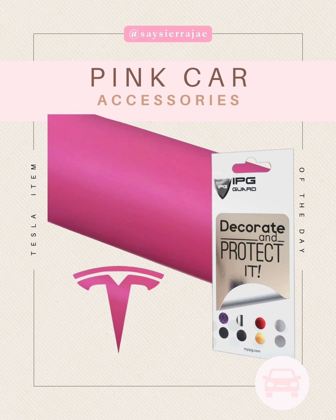 Found these pink stickers to customize my Tesla! They’re perfect for adding your own touch to the exterior of your car.  

 #LTKdayinmylife #LTKvlog #LTKTravel