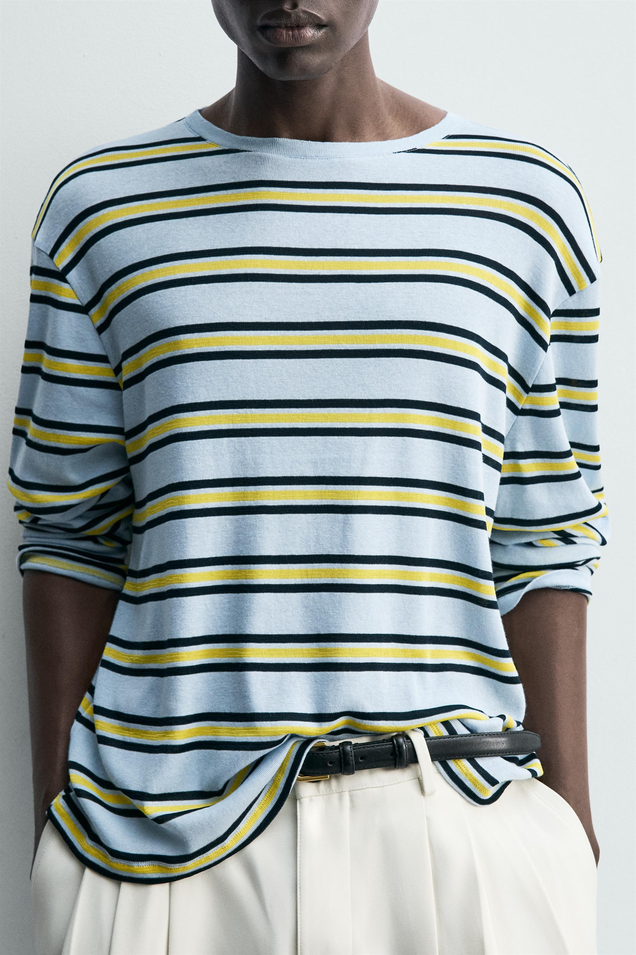 JACQUARD STRIPED T-SHIRT | Zara UK