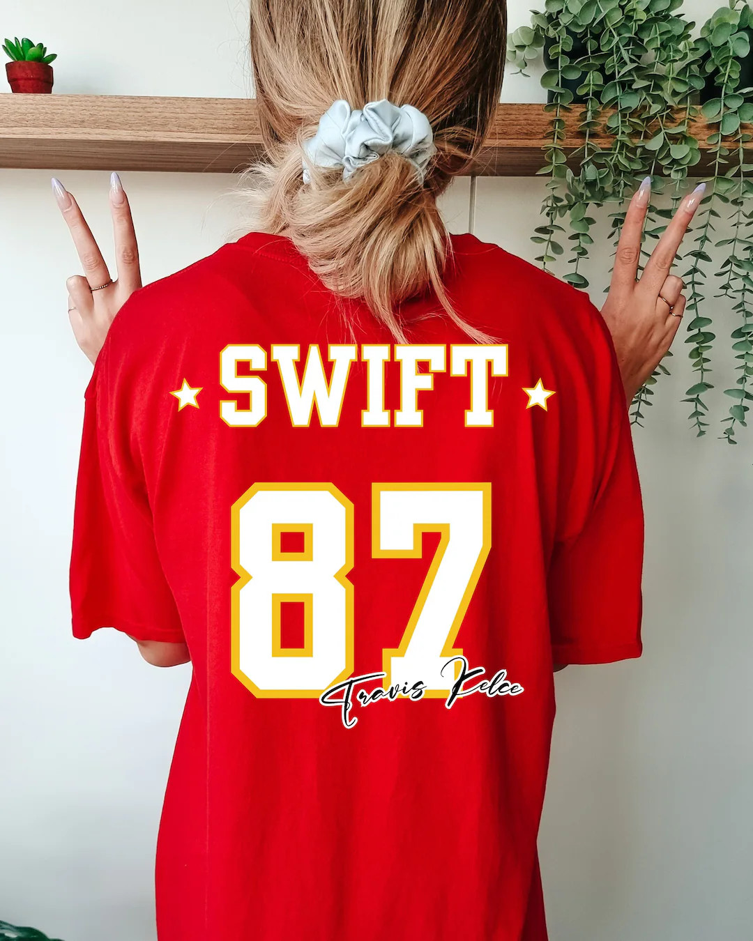 Swift Kelce Jersey Shirt Travis Kelce and Swift Halloween Costume Kansas City Chiefs Jersey Shirt... | Etsy (US)