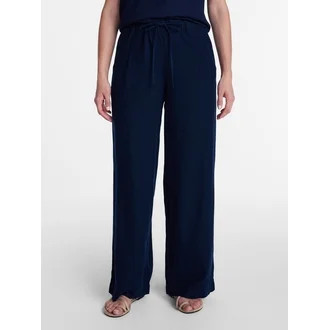 Time and Tru Women's Wide Leg Linen Blend Pants, Sizes XS-4X | Walmart (US)