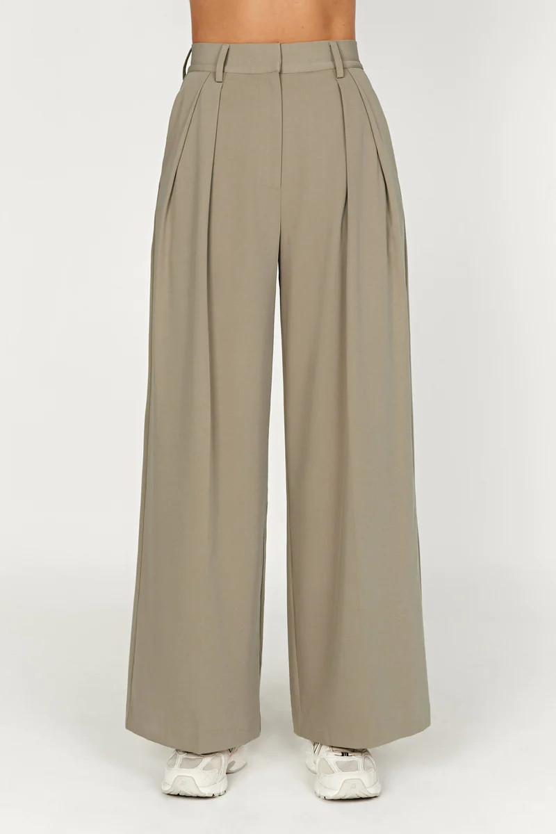 Jemima Straight Leg Pants - Olive | MESHKI US
