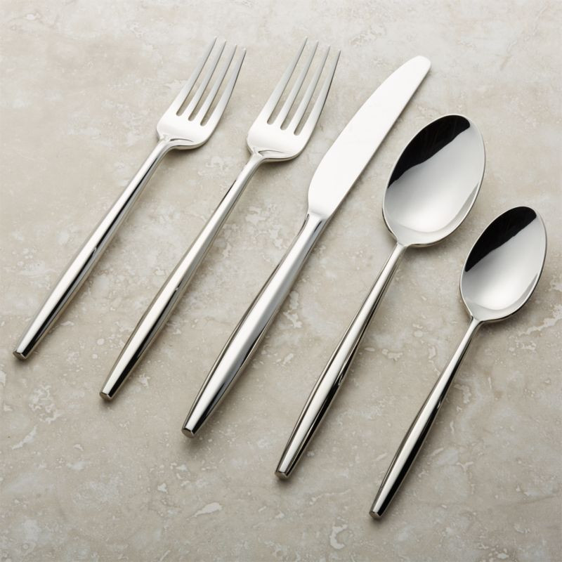 Facet 20-Piece Flatware Set + Reviews | Crate & Barrel | Crate & Barrel