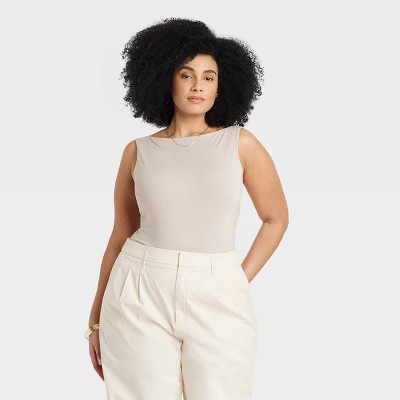 Women's Compression Bodysuit - A New Day™ Tan 3X | Target