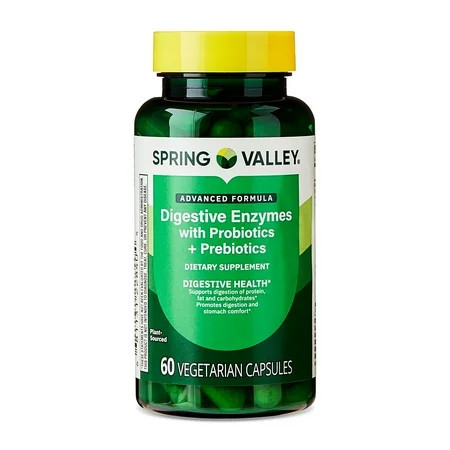 Spring Valley Advanced Formula Digestive Enzymes Vegetarian Capsules For Digestive Health, 60 Count | Walmart (US)