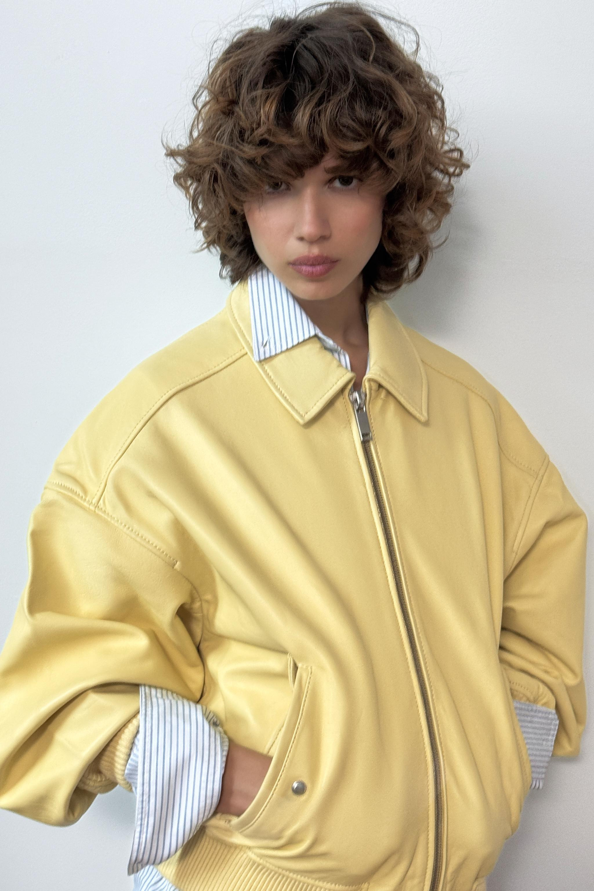 100% LEATHER BOMBER JACKET | Zara US