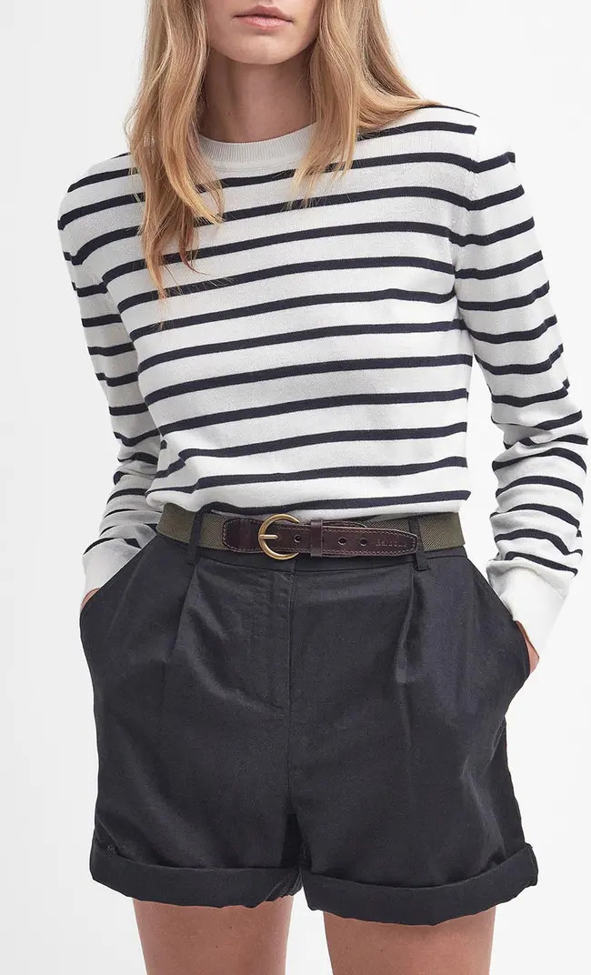Barbour Ellewood Stripe Cotton Crewneck Sweater | Nordstrom | Nordstrom