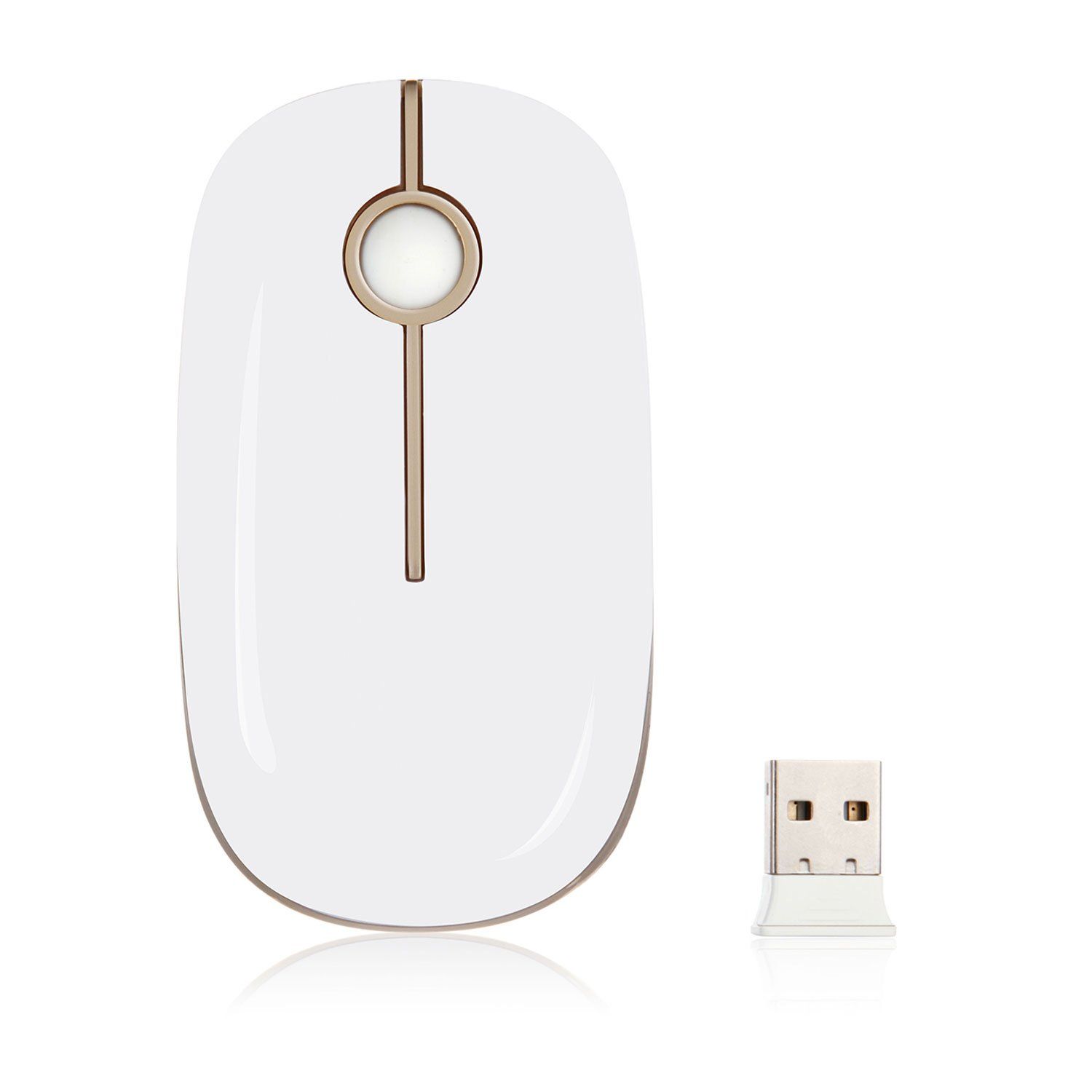 Jelly Comb 2.4G Slim Wireless Mouse with Nano Receiver Less Noise, Portable Mobile Optical Mice for  | Amazon (US)