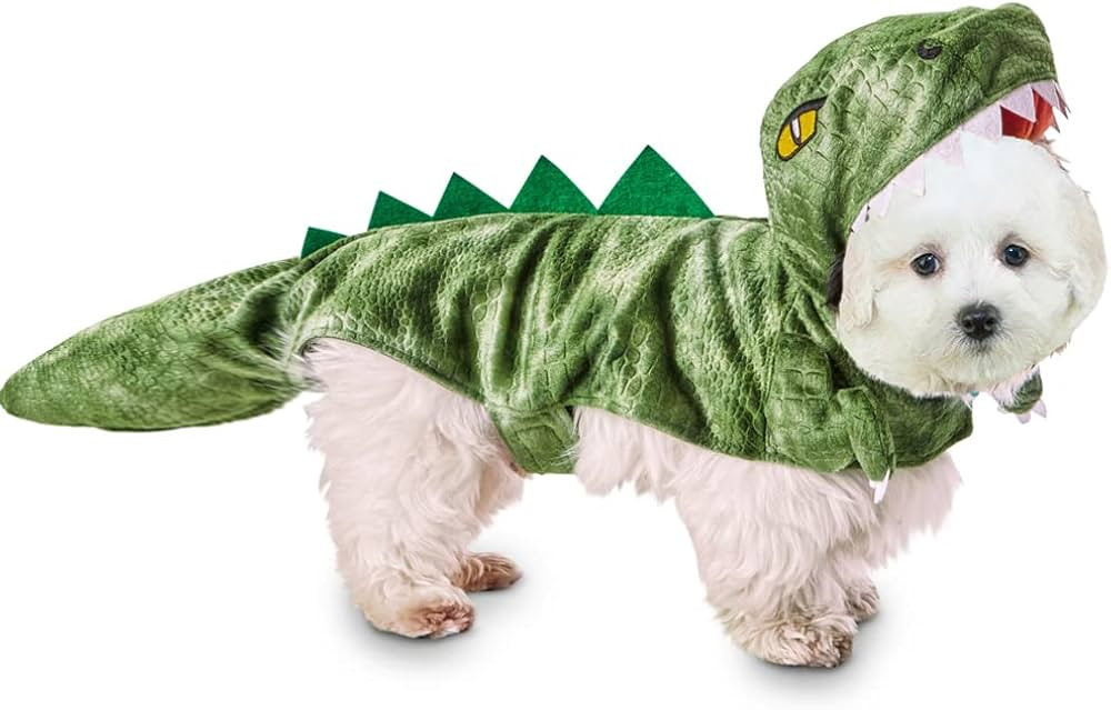 Dinosaur Dog Costume Halloween Dino Pet Costume, Funny Stegosaurus Dog Cosplay Costume for Small ... | Amazon (US)
