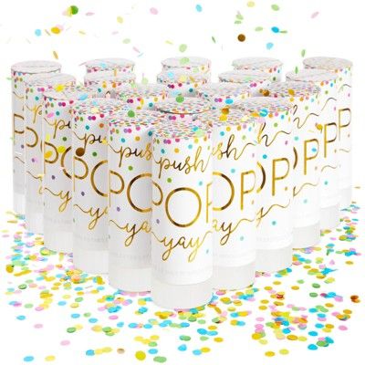 Sparkle and Bash 20 Pack Rainbow Confetti Shakers for Wedding, New Years Eve Party Supplies, 1.5 ... | Target