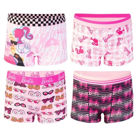 Barbie Girls Boyshort Character Underwear, 4 pack, Size 4-10 | Walmart (US)