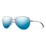 Smith Langley Aviator Sunglasses Matte Ruthenium / Polarized Blue Mirror | Amazon (US)