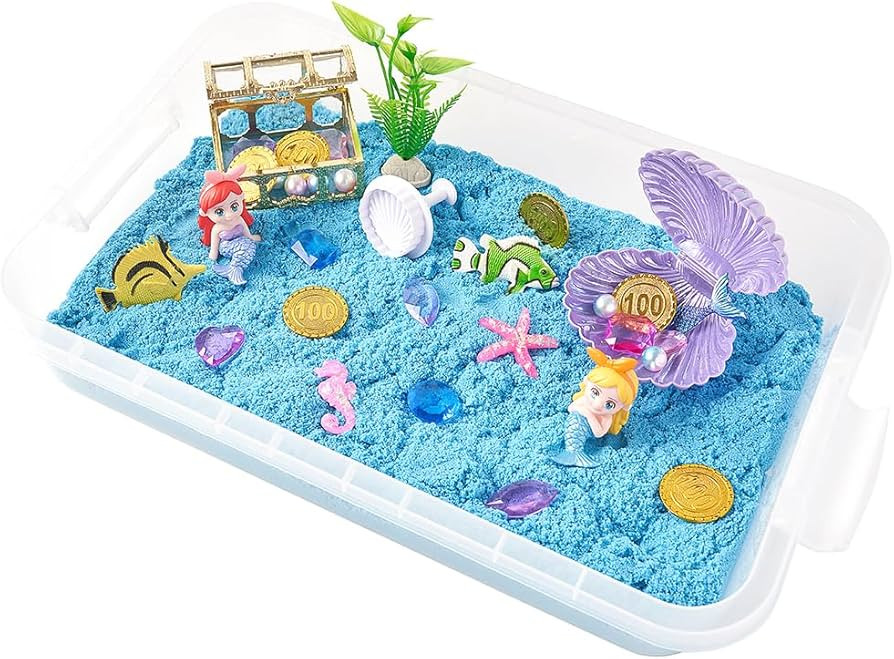 Sensationally OT - Mermaid Sensory Sand Bin - Sensory Toys for Toddlers, Learn Through Play, Educ... | Amazon (US)