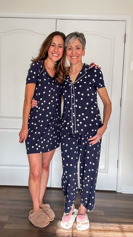 Matching pjs from soma! Great Mother’s Day gift idea 🤍

Soma cool nights pajamas // polka dot pjs // short sleeve nightgown // button front pajamas 

#LTKFindsUnder100 #LTKFamily #LTKGiftGuide