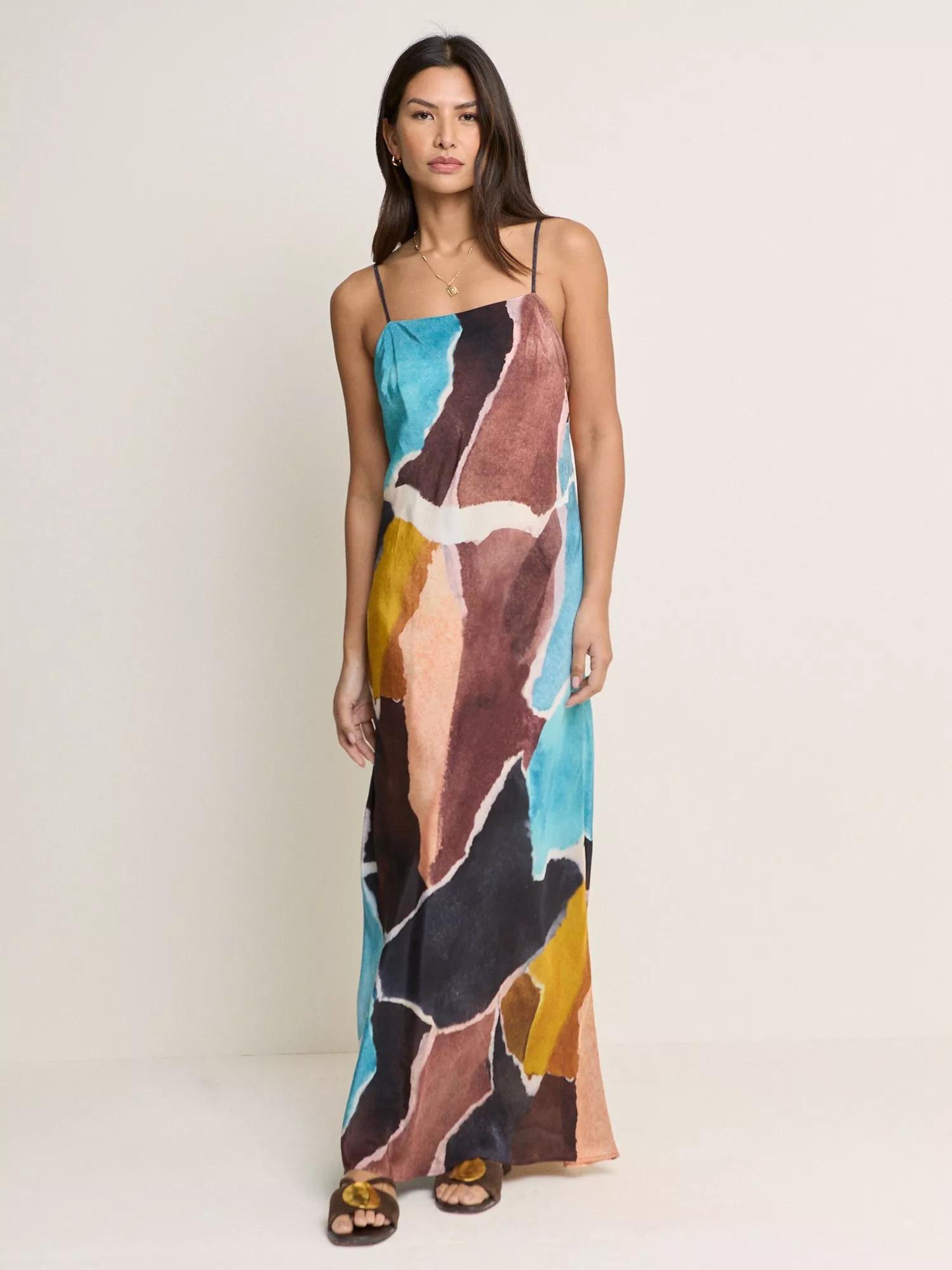 Nobody's Child Darcie Abstract Maxi Dress, Multi | John Lewis (UK)