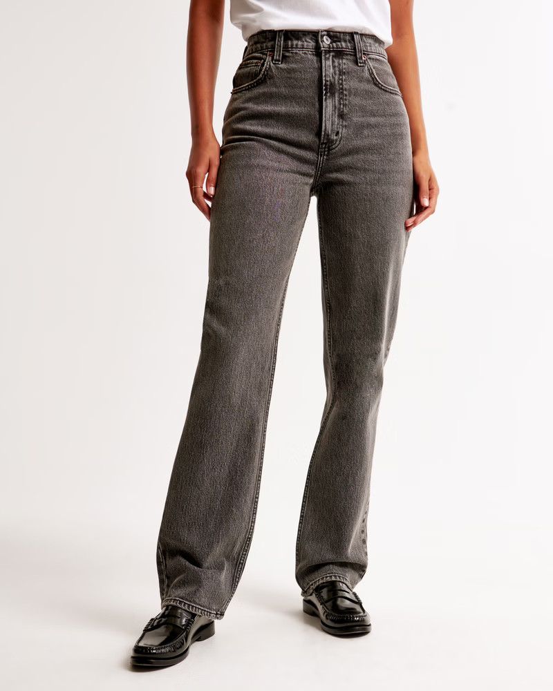 Women's Ultra High Rise 90s Straight Jean | Women's Bottoms | Abercrombie.com | Abercrombie & Fitch (US)