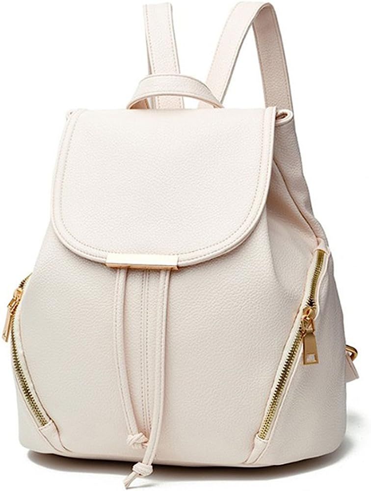 Backpack Purse for Women Casual Anti-theft Ladies Flap Cute Small Backpacks Travel Rucksack PU Leath | Amazon (US)