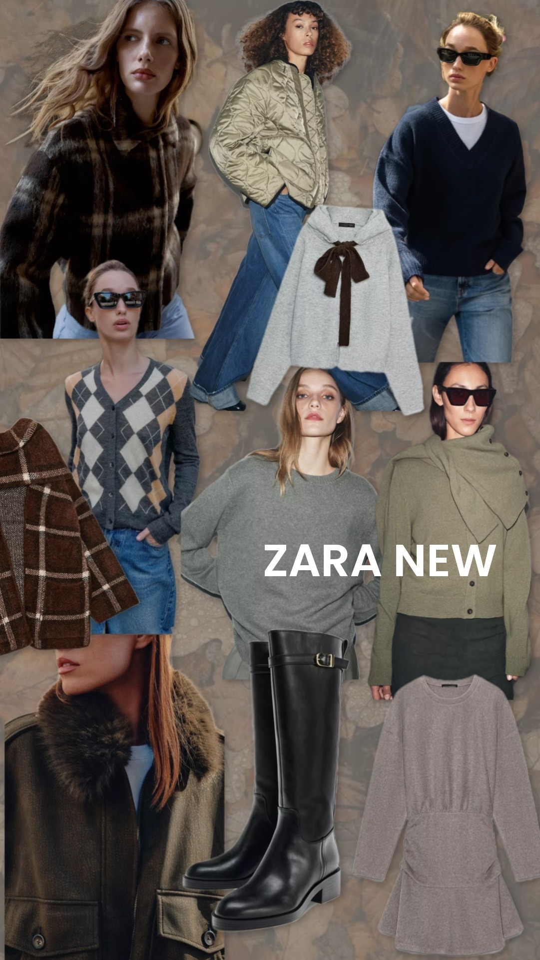 Zara new autumn knitwear and cashmere expect argyle prints checks and diamond patterns, classic cashmere and unexpected layering with cardigans, knee riding boots and and ofc a good autumn jacket that is reversible and giving quilted Frankie Shop vibes 👌🏼 #zara 

#LTKautumn #LTKwinter #LTKuk