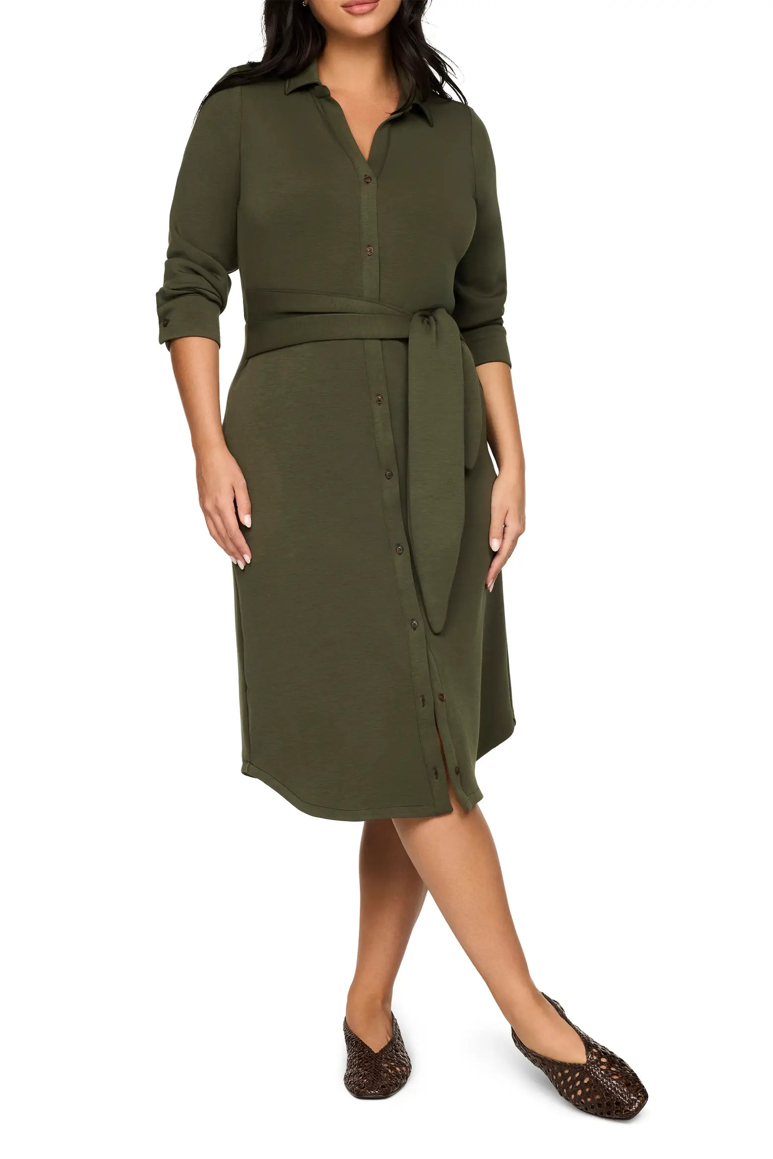 SPANX® Long Sleeve Knit Shirtdress (Women) | Nordstrom | Nordstrom